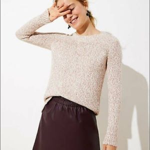 LOFT Tan Round Neck Sweater NWOT